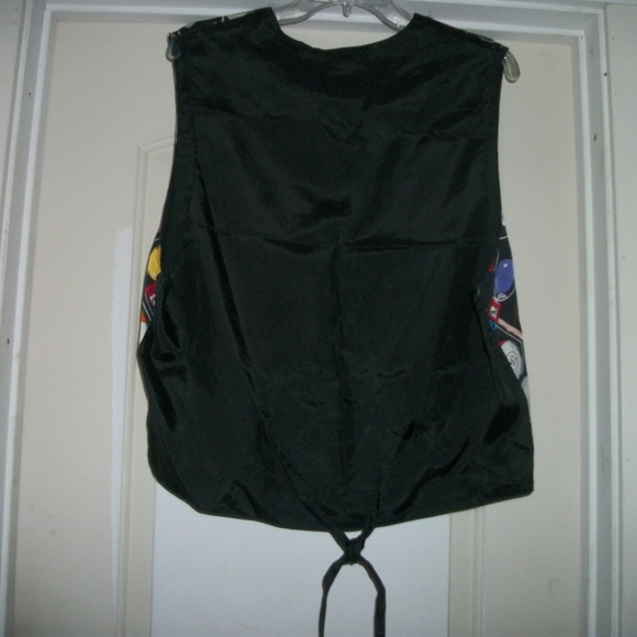 POOL OR BILLARDS VINTAGE MENS CUEBALLS SILK ITALIAN VEST M - Picture 4 of 4